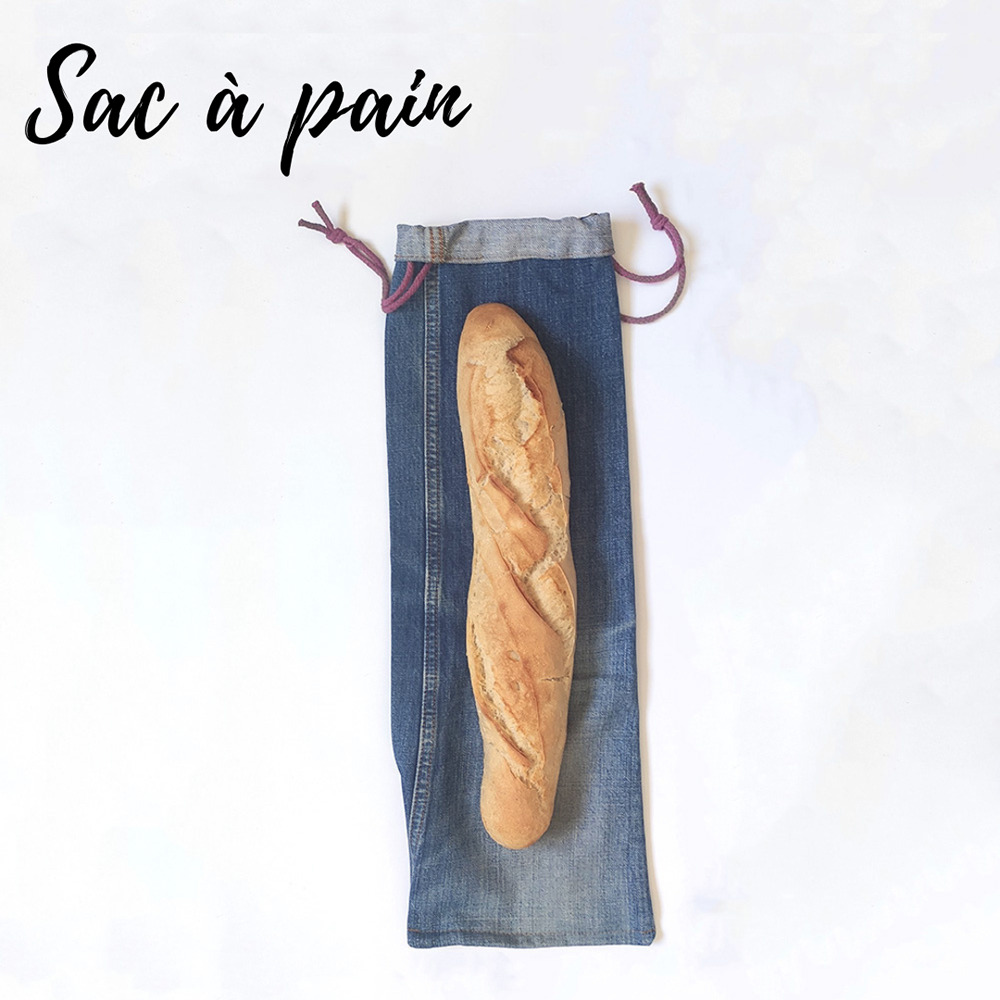 sac à pain jeans upcyclé