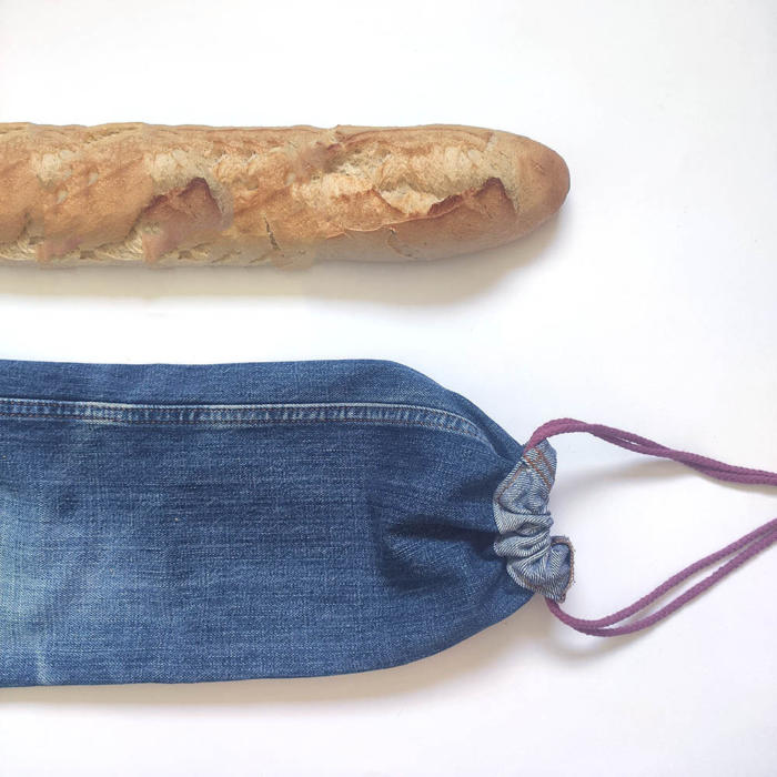 sac à pain jeans upcyclé