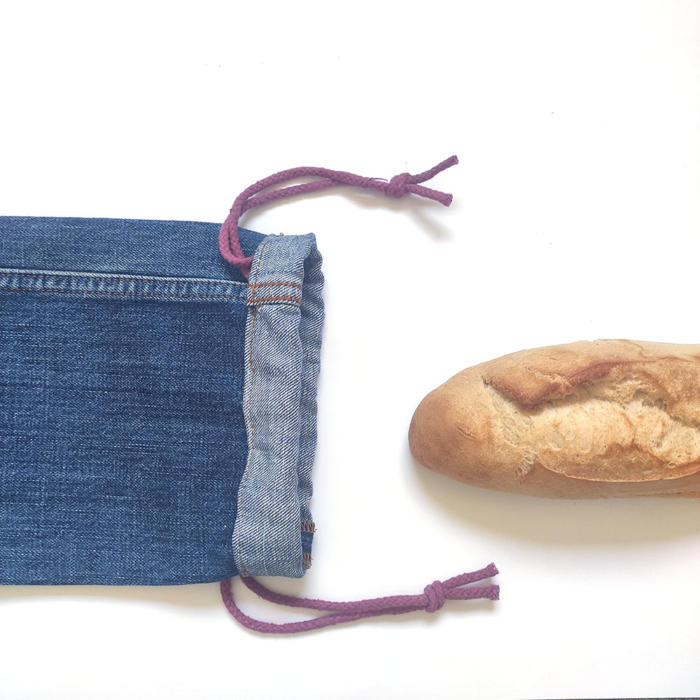 sac à pain jeans upcyclé