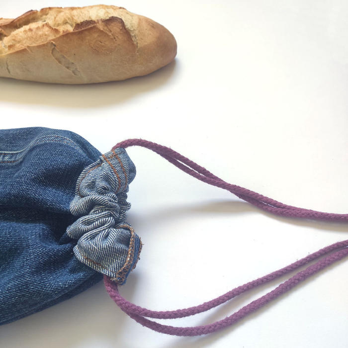 sac à pain jeans upcyclé