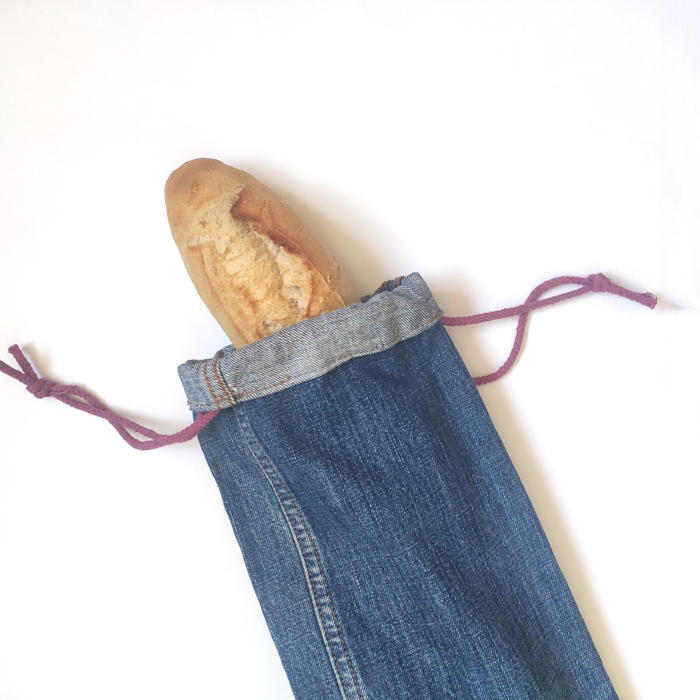 sac à pain jeans upcyclé