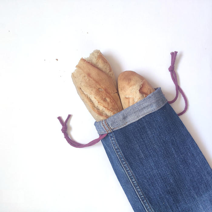 sac à pain jeans upcyclé